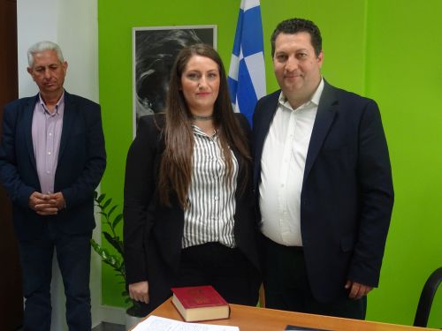 Ορκωμοσία της νέας δημοτικής συμβούλου, κ. Καλλιόπης Αγγελή