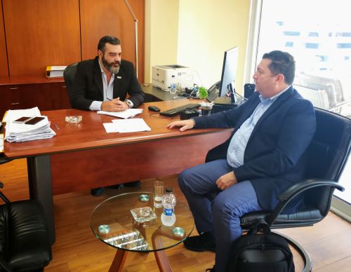 Συνάντηση δημάρχου με διευθύνοντα σύμβουλο της εταιρείας Κτιριακές Υποδομές ΑΕ για τη σχολική στέγη