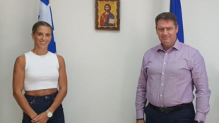 Συνάντηση Δημάρχου με τη διακεκριμένη αθλήτρια στίβου, Ειρήνη Βασιλείου